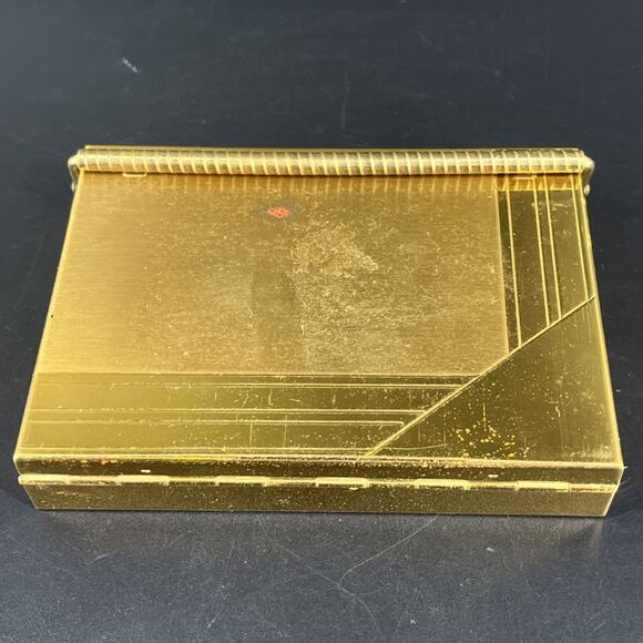 Volupte Vintage Gold Tone Swinglok Carry All Cigarette & Compact USA READ - Picture 9 of 16